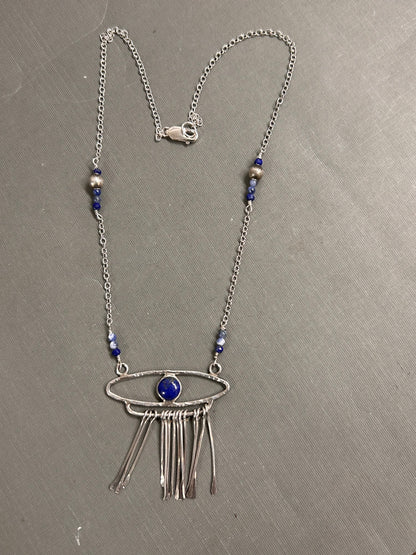 Evil eye necklace- silver