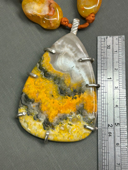 Bumblebee yellow necklace