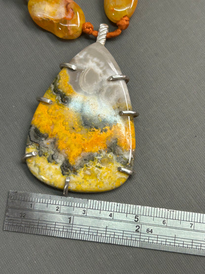 Bumblebee yellow necklace