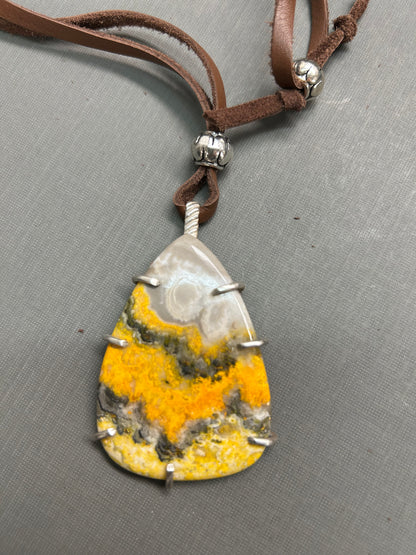 Bumblebee yellow necklace