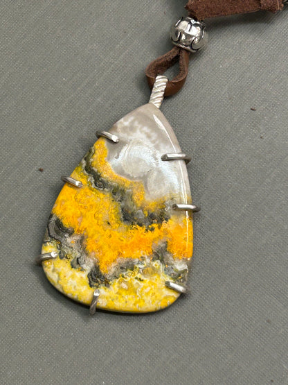 Bumblebee yellow necklace