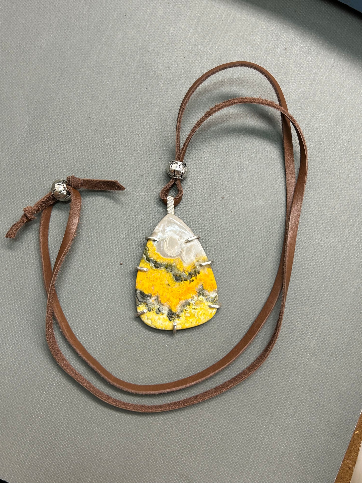 Bumblebee yellow necklace