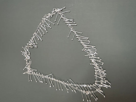 Silver “sticks”-Taiga necklace