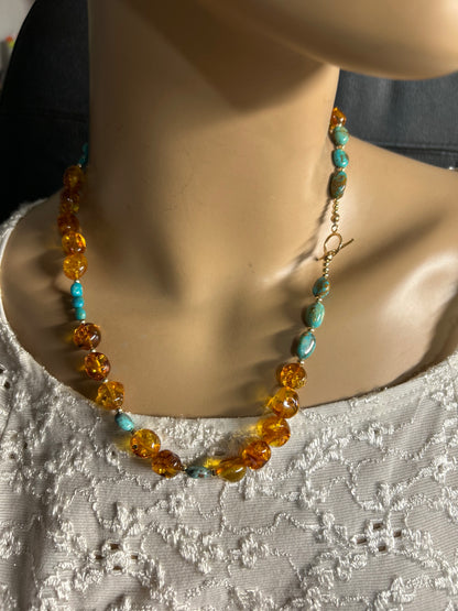 Amber and Turquoise necklace