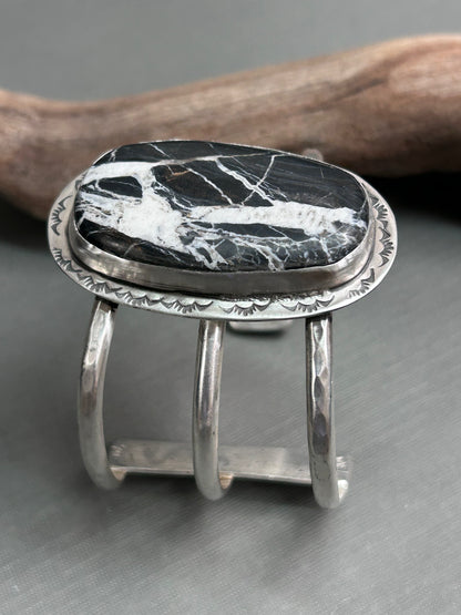 White Buffalo silver cuff