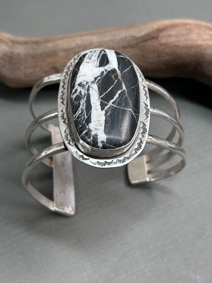White Buffalo silver cuff