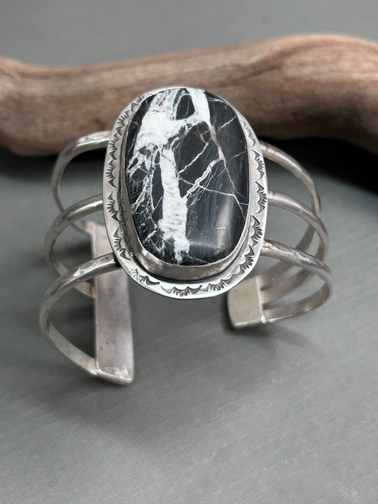 White Buffalo silver cuff