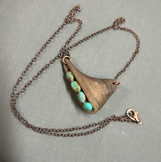 Driftwood and Turquoise necklace