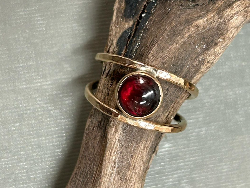 Garnet Gold Ring