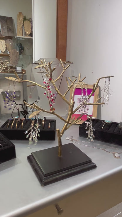 Kinetic silver earrings